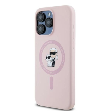 Karl Lagerfeld Silicone Karl Choupette Ring MagSafe dėklas iPhone 15 Pro Max - Rožinis 1 Karl Lagerfeld Silicone Karl Choupette Ring MagSafe dėklas iPhone 15 Pro Max - Rožinis 1