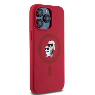 Karl Lagerfeld Silicone Karl Choupette Ring MagSafe dėklas iPhone 15 Pro Max - Raudonas 3 Karl Lagerfeld Silicone Karl Choupette Ring MagSafe dėklas iPhone 15 Pro Max - Raudonas 3
