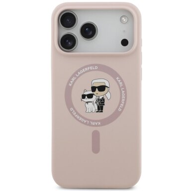 iPhone 17 Pro Max dėklas Karl Lagerfeld Silicone Karl & Choupette Ring su MagSafe – rožinis 2 iPhone 17 Pro Max dėklas Karl Lagerfeld Silicone Karl & Choupette Ring su MagSafe – rožinis 2
