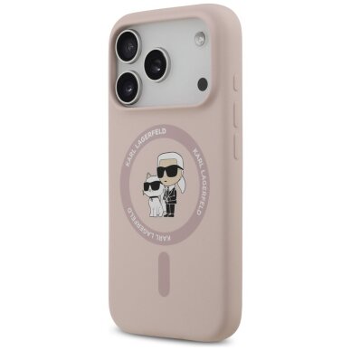 iPhone 17 Pro dėklas Karl Lagerfeld Silicone Karl & Choupette Ring su MagSafe – rožinis 1 iPhone 17 Pro dėklas Karl Lagerfeld Silicone Karl & Choupette Ring su MagSafe – rožinis 1