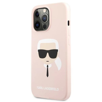 Karl Lagerfeld Silikoninis Karl`s Head Dėklas skirtas iPhone 13 Pro Max 6.7&quot; - Šviesiai Rožinis 1
