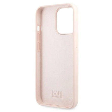 Karl Lagerfeld Silikoninis Karl`s Head Dėklas skirtas iPhone 13 Pro Max 6.7&quot; - Šviesiai Rožinis 6