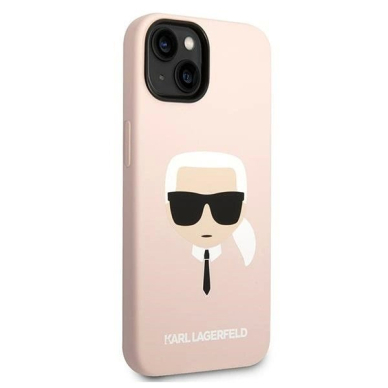 Karl Lagerfeld Silikoninis Karl`s Head Dėklas skirtas iPhone 14 / 15 / 13 6.1&quot; - Rožinis 3