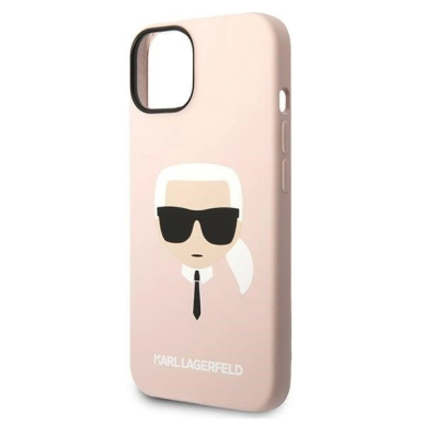 Karl Lagerfeld Silikoninis Karl`s Head Dėklas skirtas iPhone 14 / 15 / 13 6.1&quot; - Rožinis 5