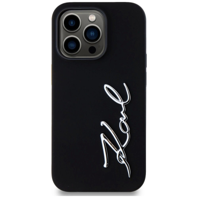 Karl Lagerfeld Silikoninis Metal Script Logo Dėklas skirtas iPhone 14 Pro Juodas 2 Karl Lagerfeld Silikoninis Metal Script Logo Dėklas skirtas iPhone 14 Pro Juodas 2