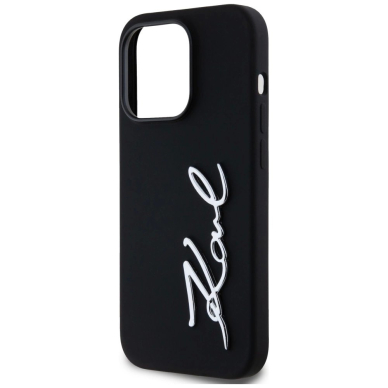 Karl Lagerfeld Silikoninis Metal Script Logo Dėklas skirtas iPhone 14 Pro Juodas 5 Karl Lagerfeld Silikoninis Metal Script Logo Dėklas skirtas iPhone 14 Pro Juodas 5