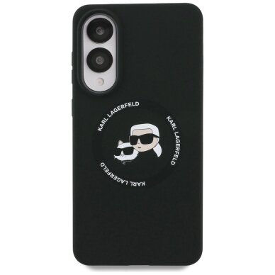 Samsung Galaxy S25 Edge dėklas Karl Lagerfeld Silicone Nauble Heads And Circle su MagSafe – juodas 2