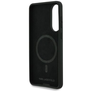 Samsung Galaxy S25 Edge dėklas Karl Lagerfeld Silicone Nauble Heads And Circle su MagSafe – juodas 6