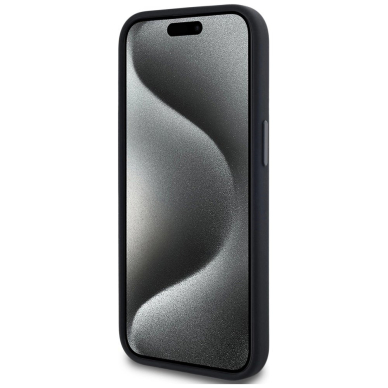Karl Lagerfeld Silikoninis Shadow Metal Initial MagSafe Dėklas skirtas iPhone 15 Juodas 4