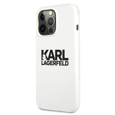 Karl Lagerfeld Silikoninis Stack Logo Dėklas skirtas iPhone 13 Pro / 13 6.1&quot; - Baltas 1