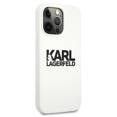 Karl Lagerfeld Silikoninis Stack Logo Dėklas skirtas iPhone 13 Pro / 13 6.1&quot; - Baltas 3