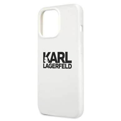 Karl Lagerfeld Silikoninis Stack Logo Dėklas skirtas iPhone 13 Pro / 13 6.1&quot; - Baltas 5