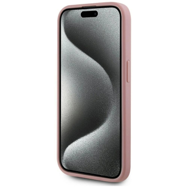 iPhone 15 Pro Max Karl Lagerfeld Wrinkled Metal Signature dėklas - rožinis 4