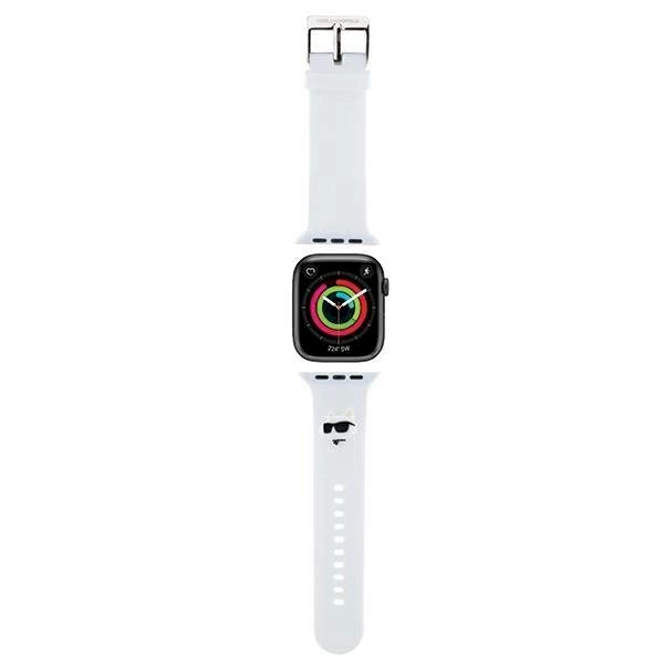 Apyrankė Karl Lagerfeld 3D Rubber Choupette Heads Strap for Apple Watch 38/40/41mm - Balta Apyrankė Karl Lagerfeld 3D Rubber Choupette Heads Strap for Apple Watch 38/40/41mm - Balta