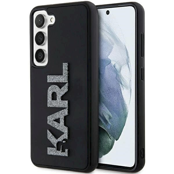 Karl Lagerfeld 3D Rubber Glitter Logo dėklas Samsung Galaxy S24 - Juodas Karl Lagerfeld 3D Rubber Glitter Logo dėklas Samsung Galaxy S24 - Juodas