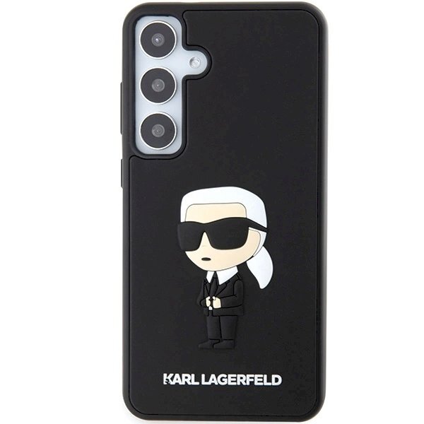 Karl Lagerfeld 3D Rubber Ikonik dėklas Samsung Galaxy S24 - Juodas 2 Karl Lagerfeld 3D Rubber Ikonik dėklas Samsung Galaxy S24 - Juodas 2