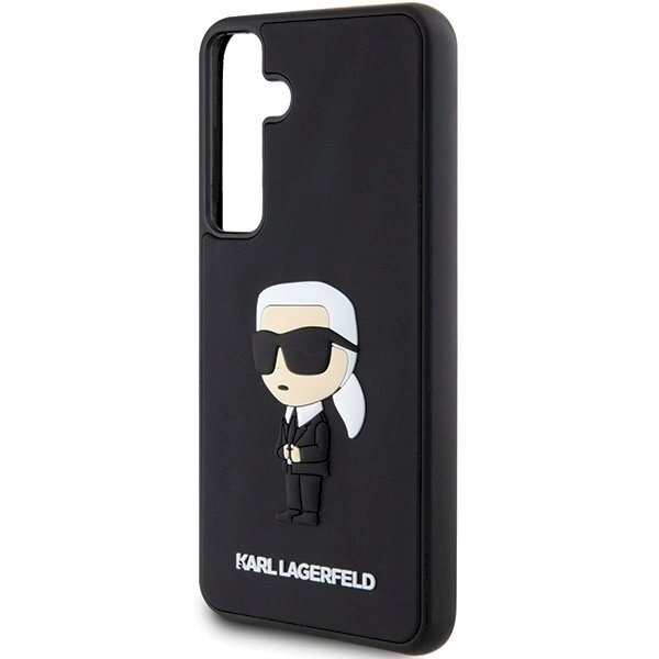 Karl Lagerfeld 3D Rubber Ikonik dėklas Samsung Galaxy S24 - Juodas 5 Karl Lagerfeld 3D Rubber Ikonik dėklas Samsung Galaxy S24 - Juodas 5