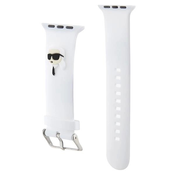Apyrankė Karl Lagerfeld 3D Rubber Karl Head strap for Apple Watch 38/40/41mm - Baltas 2 Apyrankė Karl Lagerfeld 3D Rubber Karl Head strap for Apple Watch 38/40/41mm - Baltas 2