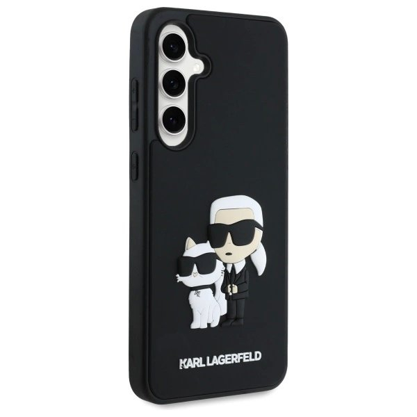 Samsung Galaxy S24 FE Karl Lagerfeld 3D Rubber Karl&Choupette dėklas - juodas 3 Samsung Galaxy S24 FE Karl Lagerfeld 3D Rubber Karl&Choupette dėklas - juodas 3