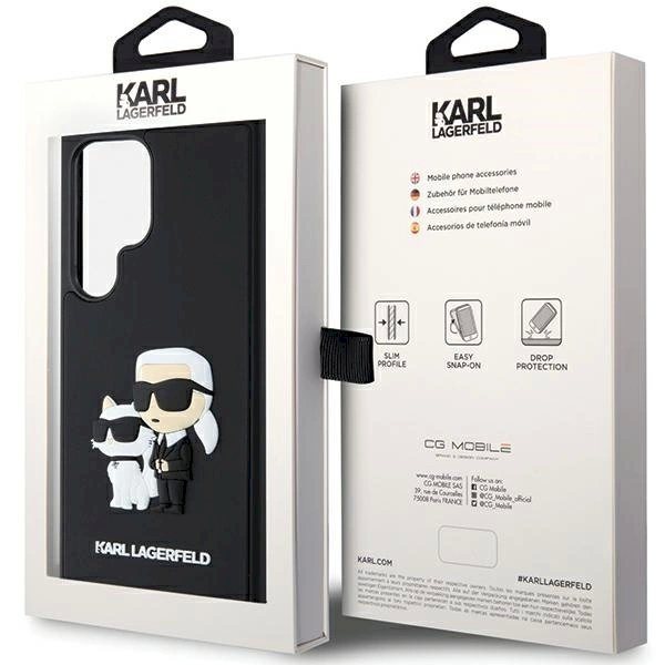 Samsung Galaxy S24 Ultra Karl Lagerfeld 3D Rubber Karl & Choupette dėklas – juodas 7