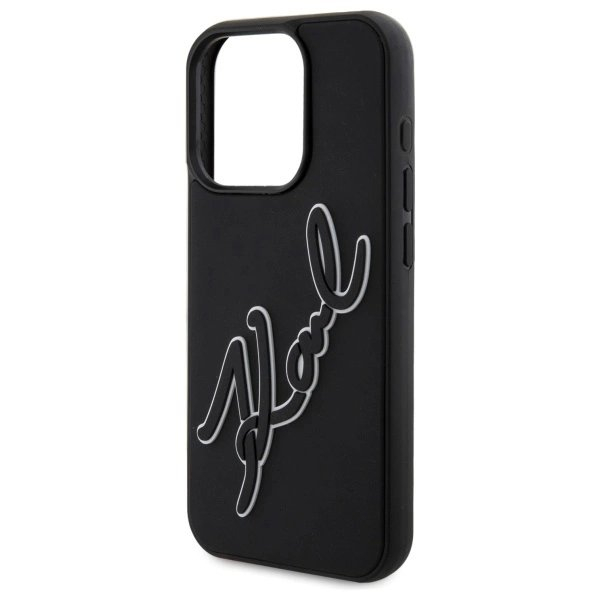 iPhone 15 Pro Karl Lagerfeld 3D Rubber Signature dėklas - juodas 5 iPhone 15 Pro Karl Lagerfeld 3D Rubber Signature dėklas - juodas 5