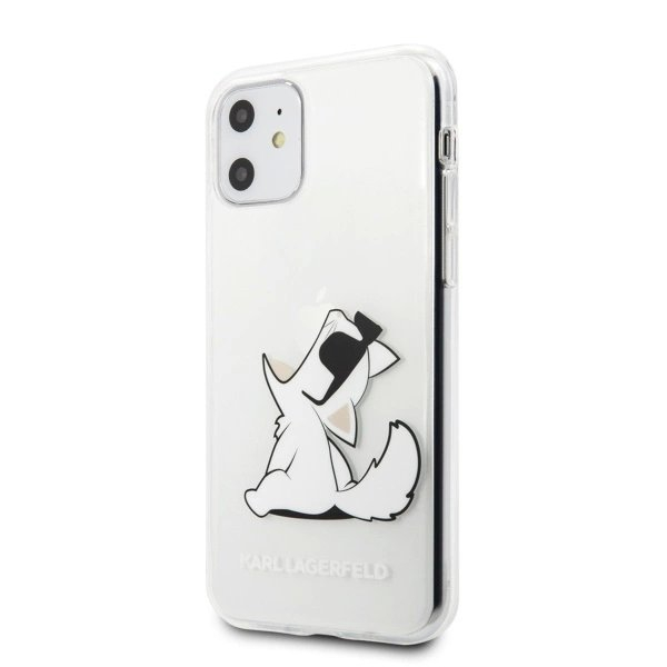 Karl Lagerfeld Choupette Fun iPhone 11 / Xr Dėklas - Permatomas 1 Karl Lagerfeld Choupette Fun iPhone 11 / Xr Dėklas - Permatomas 1