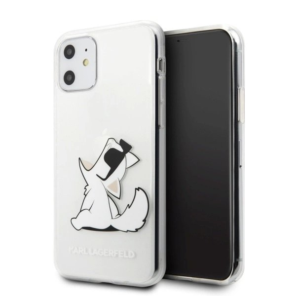 Karl Lagerfeld Choupette Fun iPhone 11 / Xr Dėklas - Permatomas Karl Lagerfeld Choupette Fun iPhone 11 / Xr Dėklas - Permatomas