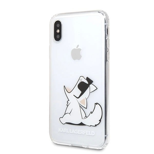 Karl Lagerfeld Choupette Fun iPhone X/Xs Dėklas - Permatomas 1