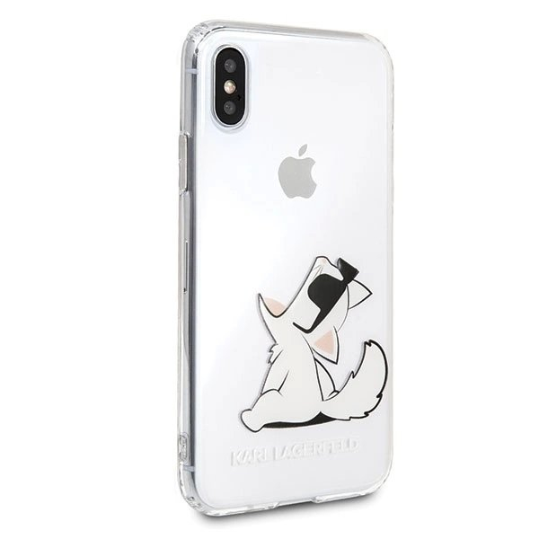 Karl Lagerfeld Choupette Fun iPhone X/Xs Dėklas - Permatomas 4 Karl Lagerfeld Choupette Fun iPhone X/Xs Dėklas - Permatomas 4
