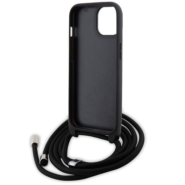 Karl Lagerfeld Crossbody Saffiano Metal Pin Karl & Choupette case for iPhone 15 - black 5 Karl Lagerfeld Crossbody Saffiano Metal Pin Karl & Choupette case for iPhone 15 - black 5
