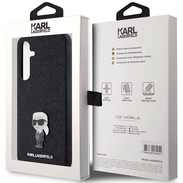 Karl Lagerfeld Fixed Glitter Ikonik Logo Metal Pin dėklas Samsung Galaxy A35 - Juodas 7 Karl Lagerfeld Fixed Glitter Ikonik Logo Metal Pin dėklas Samsung Galaxy A35 - Juodas 7