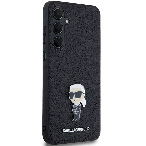 Samsung Galaxy A55 Karl Lagerfeld Fixed Glitter Ikonik Logo Metal Pin dėklas – juodas 3 Samsung Galaxy A55 Karl Lagerfeld Fixed Glitter Ikonik Logo Metal Pin dėklas – juodas 3