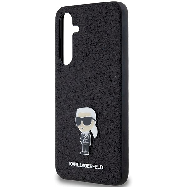 Samsung Galaxy A55 Karl Lagerfeld Fixed Glitter Ikonik Logo Metal Pin dėklas – juodas 5