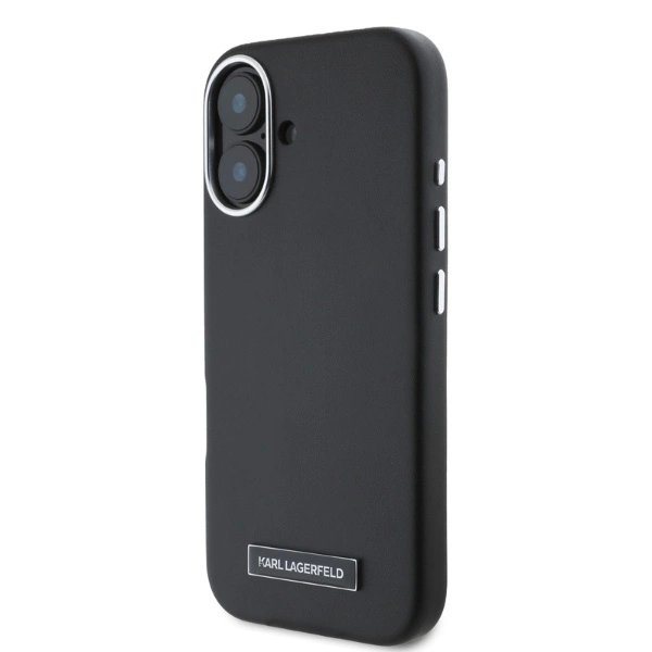 Dėklas Karl Lagerfeld FW Metal Plate MagSafe iPhone 16 - Juodas 2 Dėklas Karl Lagerfeld FW Metal Plate MagSafe iPhone 16 - Juodas 2