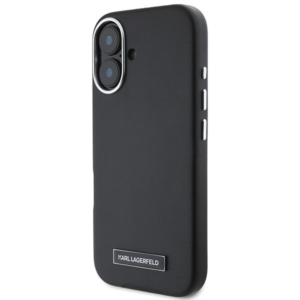 Dėklas Karl Lagerfeld FW Metal Plate MagSafe iPhone 16 Plus - Juodas 1 Dėklas Karl Lagerfeld FW Metal Plate MagSafe iPhone 16 Plus - Juodas 1