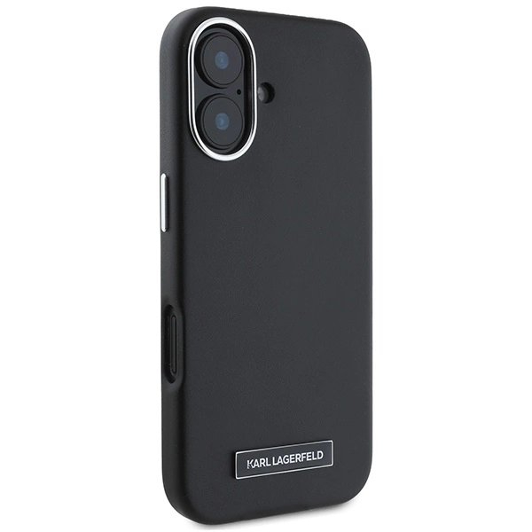 Dėklas Karl Lagerfeld FW Metal Plate MagSafe iPhone 16 Plus - Juodas 3 Dėklas Karl Lagerfeld FW Metal Plate MagSafe iPhone 16 Plus - Juodas 3