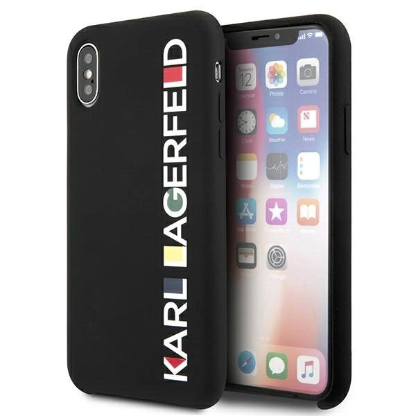 Karl Lagerfeld Blizgus Bauhaus iPhone X/XS Dėklas - Juodas