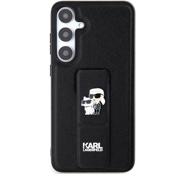 Karl Lagerfeld Gripstand Saffiano Karl Choupette Pins dėklas Samsung Galaxy S24 - Juodas 2 Karl Lagerfeld Gripstand Saffiano Karl Choupette Pins dėklas Samsung Galaxy S24 - Juodas 2