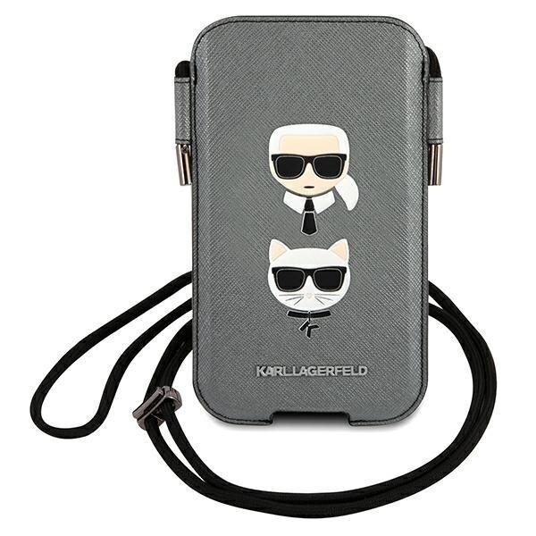 Dėklas Karl Lagerfeld Handbag Choupette Head Pilkas UGLX912 Dėklas Karl Lagerfeld Handbag Choupette Head Pilkas UGLX912