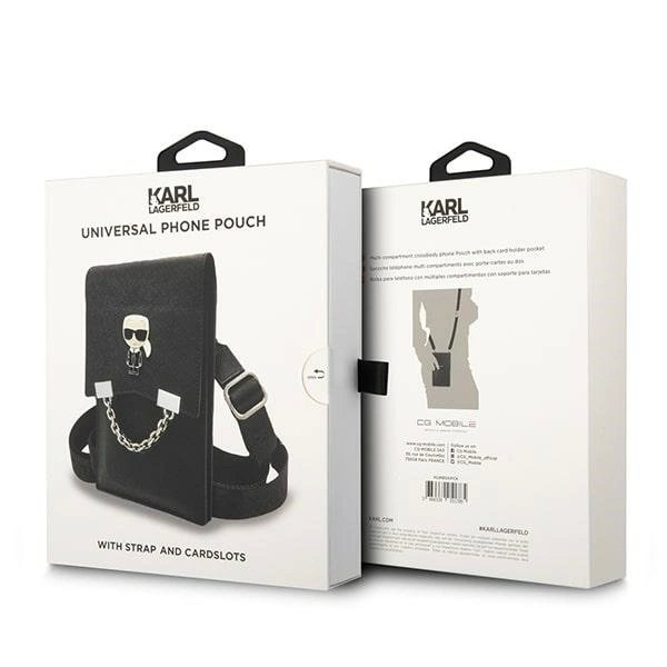 Karl Lagerfeld Ikonik Karl Chain Phone Bag - Juodas 5