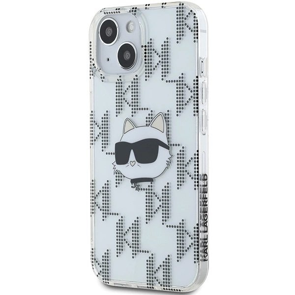 Karl Lagerfeld IML Choupette Head  Monogram dėklas iPhone 15 / 14 / 13 - Permatomas 1 Karl Lagerfeld IML Choupette Head  Monogram dėklas iPhone 15 / 14 / 13 - Permatomas 1