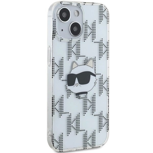 Karl Lagerfeld IML Choupette Head Monogram dėklas iPhone 15 / 14 / 13 - Permatomas 3 Karl Lagerfeld IML Choupette Head Monogram dėklas iPhone 15 / 14 / 13 - Permatomas 3