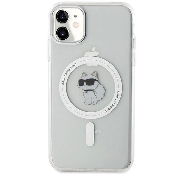 Dėklas Karl Lagerfeld IML Choupette MagSafe dėklas iPhone 11 / Xr - Permatomas 2