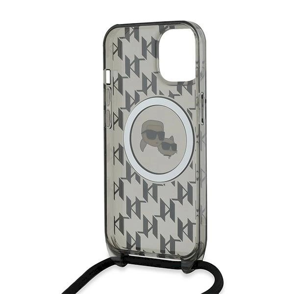 Dėklas Karl Lagerfeld IML Crossbody Monogram Karl  Choupette Head MagSafe  iPhone 15 / 14 / 13 - Juodas 5 Dėklas Karl Lagerfeld IML Crossbody Monogram Karl  Choupette Head MagSafe  iPhone 15 / 14 / 13 - Juodas 5