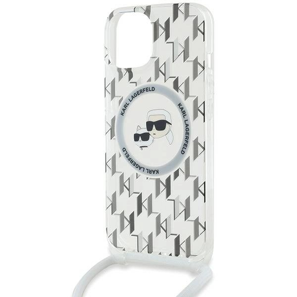Karl Lagerfeld IML Crossbody Monogram Karl  Choupette Head MagSafe dėklas iPhone 15 / 14 / 13 - Permatomas 4 Karl Lagerfeld IML Crossbody Monogram Karl  Choupette Head MagSafe dėklas iPhone 15 / 14 / 13 - Permatomas 4