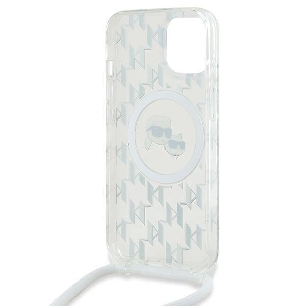 Karl Lagerfeld IML Crossbody Monogram Karl  Choupette Head MagSafe dėklas iPhone 15 / 14 / 13 - Permatomas 5 Karl Lagerfeld IML Crossbody Monogram Karl  Choupette Head MagSafe dėklas iPhone 15 / 14 / 13 - Permatomas 5