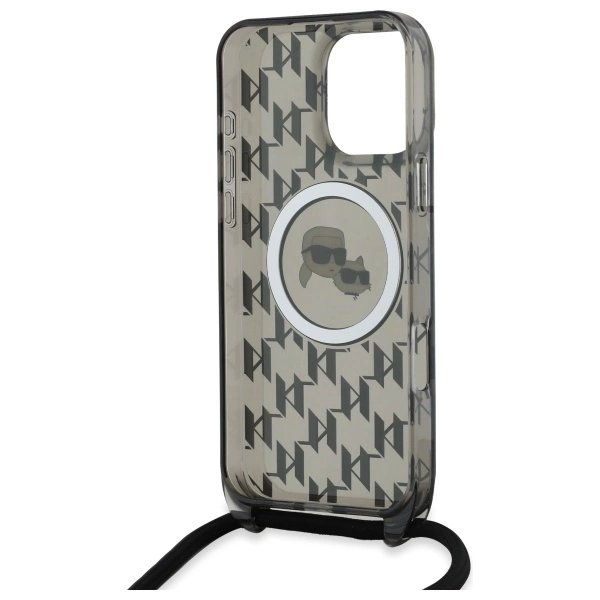 Dėklas Karl Lagerfeld IML Crossbody Monogram Karl Choupette Head MagSafe iPhone 16 Pro - Juodas 5 Dėklas Karl Lagerfeld IML Crossbody Monogram Karl Choupette Head MagSafe iPhone 16 Pro - Juodas 5