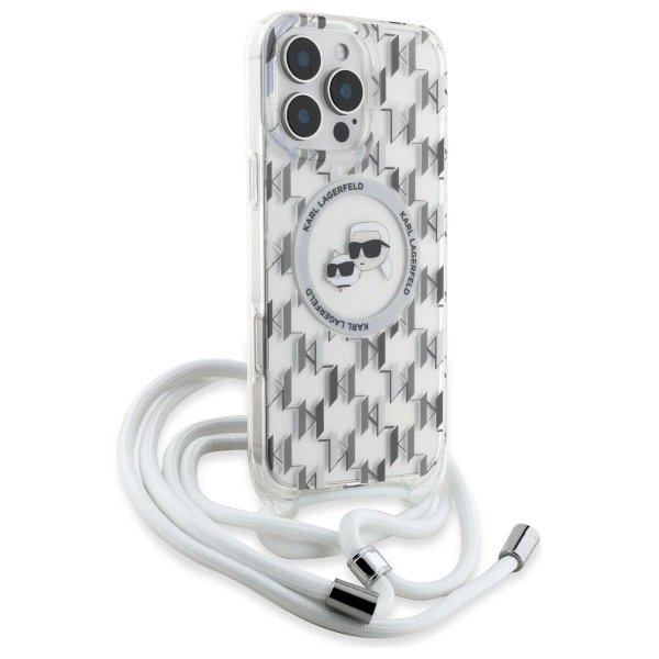 Dėklas Karl Lagerfeld IML Crossbody Monogram Karl Choupette Head MagSafe iPhone 16 Pro Max - Skaidrus 2 Dėklas Karl Lagerfeld IML Crossbody Monogram Karl Choupette Head MagSafe iPhone 16 Pro Max - Skaidrus 2