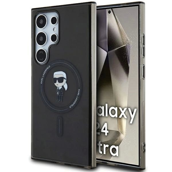 Karl Lagerfeld IML Ikonik MagSafe Dėklas skirtas Samsung Galaxy S24 Ultra - Juodas Karl Lagerfeld IML Ikonik MagSafe Dėklas skirtas Samsung Galaxy S24 Ultra - Juodas