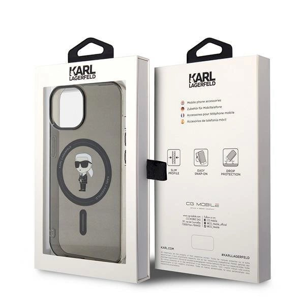 Karl Lagerfeld IML Ikonik MagSafe Dėklas skirtas iPhone 15 - Juodas 7 Karl Lagerfeld IML Ikonik MagSafe Dėklas skirtas iPhone 15 - Juodas 7
